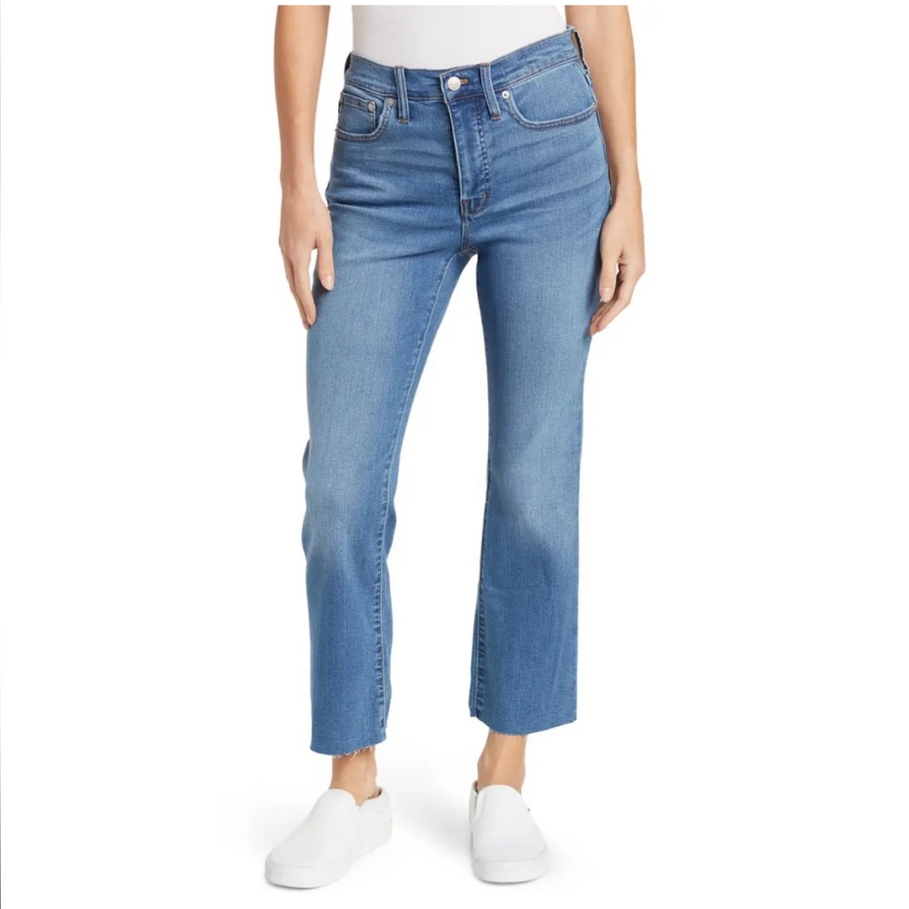 Madewell Cali Demi Boot Leg Jeans Bonair Wash Size 33